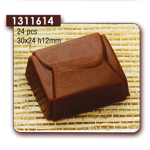 Polycarbonaat Bonbon Chocoladevorm: Rechthoek - Envelop
