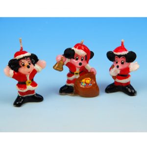 Kerstman Mickey Mouse - Kaarsjes - 36 st/ds
