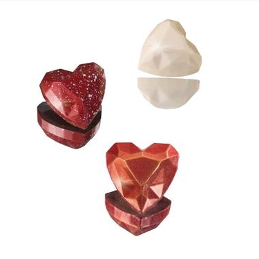 Polycarbonaat Bonbon Chocoladevorm: Diamant Hart