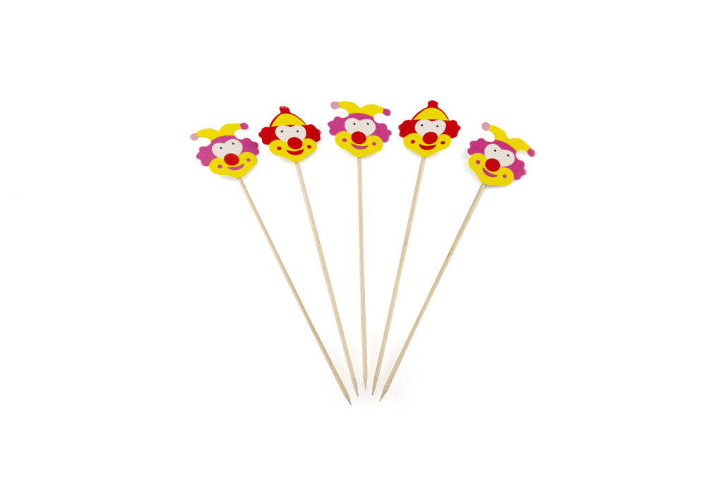 ZORVYN 6 stuks clowns-tafeldecoratie voor carnaval, 3D